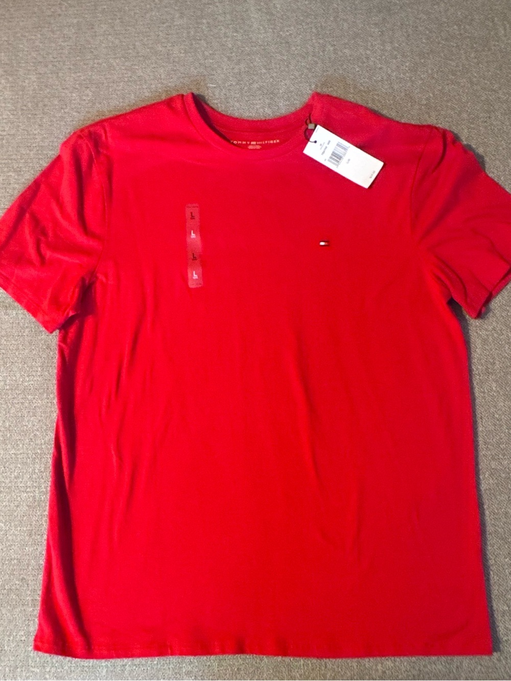 Tommy Hilfiger Red Short Sleeve Crewneck Tee